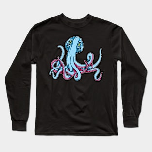 Blue Octopus Long Sleeve T-Shirt